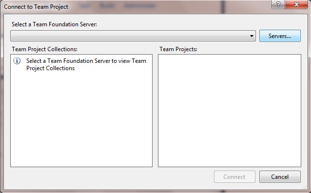 Figure 2 - Connect to Team Project